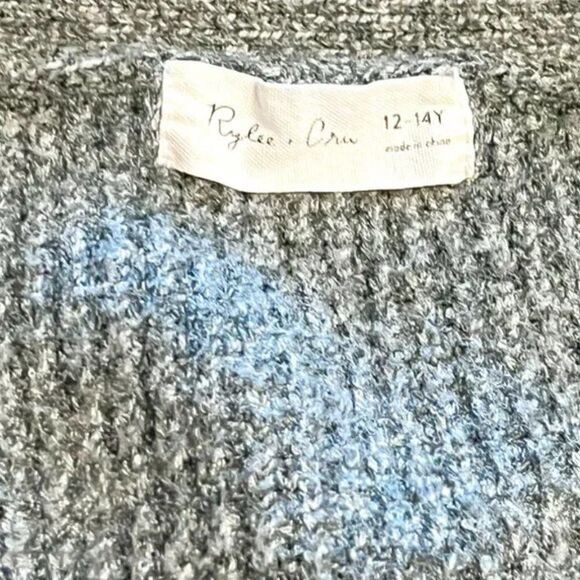Rylee + Cru Grey Chunky Cardigan, Size 12-14Y - Picture 3 of 5